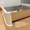Stainless Steel Cat Litter Box with Drawer Enclosed Pet Potty for Large Cats Easy To Clean Litter Tray Odor Control Kitty Toilet