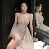 2025 Fashion New Women's Clothing High-end Fashion Sequins Irregular Dress Dress Trend