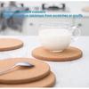 Roseelf Stylish Coaster Cork Wooden Thickness 5mm Diameter 10cm Round Type 100 Pieces Heat Resistant Non-Slip Drink Suitable DIY Decoration Edge Table