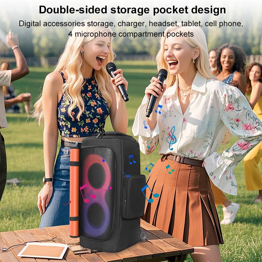 Speaker Dust Cover with Mic Pocket Portable Speaker Dust Case Padded Speaker Protective Cover for JBL PARTYBOX 310/320 Accessory