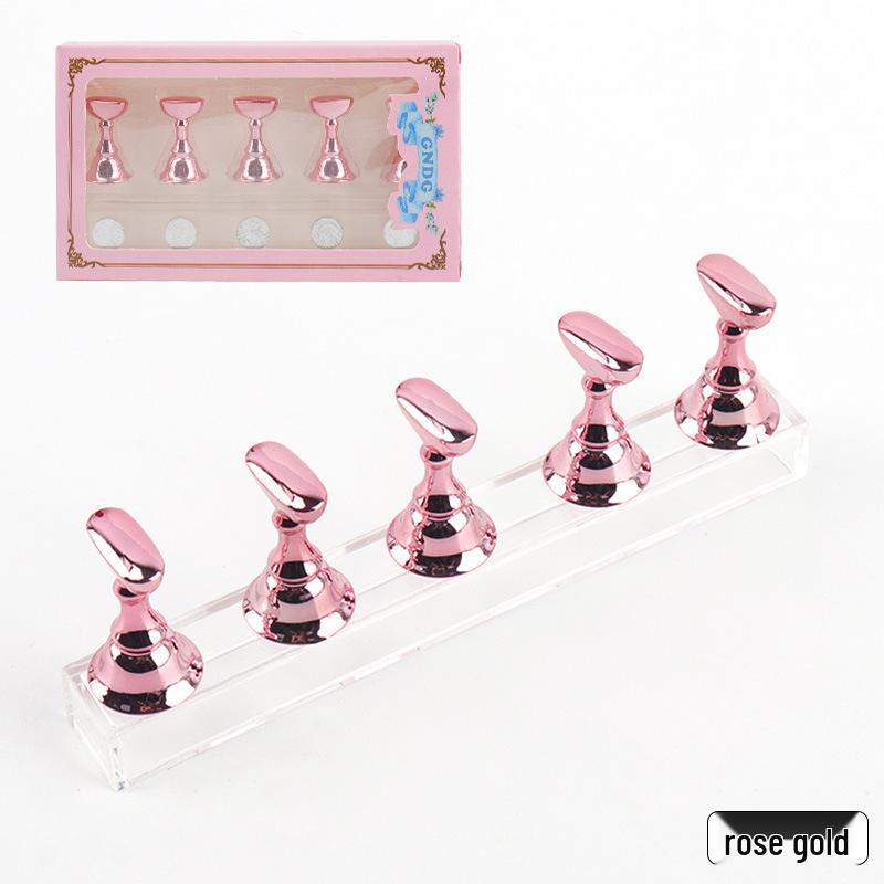 Chess Piece Nail Tip Holder with Transparent Acrylic Base - Nail Art Display and Practice Stand
