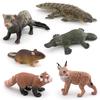 Realistische Tierfigur Leopardkatze Roter Panda Maus Schnabeltier Frettchen Egernia