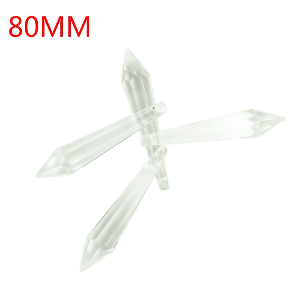 Clear Icicle Crystal Prisms 38Mm-100Mm Crystal U-Drop Prism Chandelier Glass Crystals Pendants Hanging For Chandelier Suspension