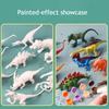 Paint Your Own Dinosaur Kit 8 White Blank Models with Paints Creative DIY Toy for Kids Fun Arts Crafts Educational Gift