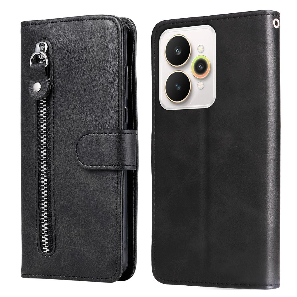 For Realme 15 Pro 5G/Realme 15 5G PU Leather Cases with Zipper Pocket Wallet Phone Cover Stand