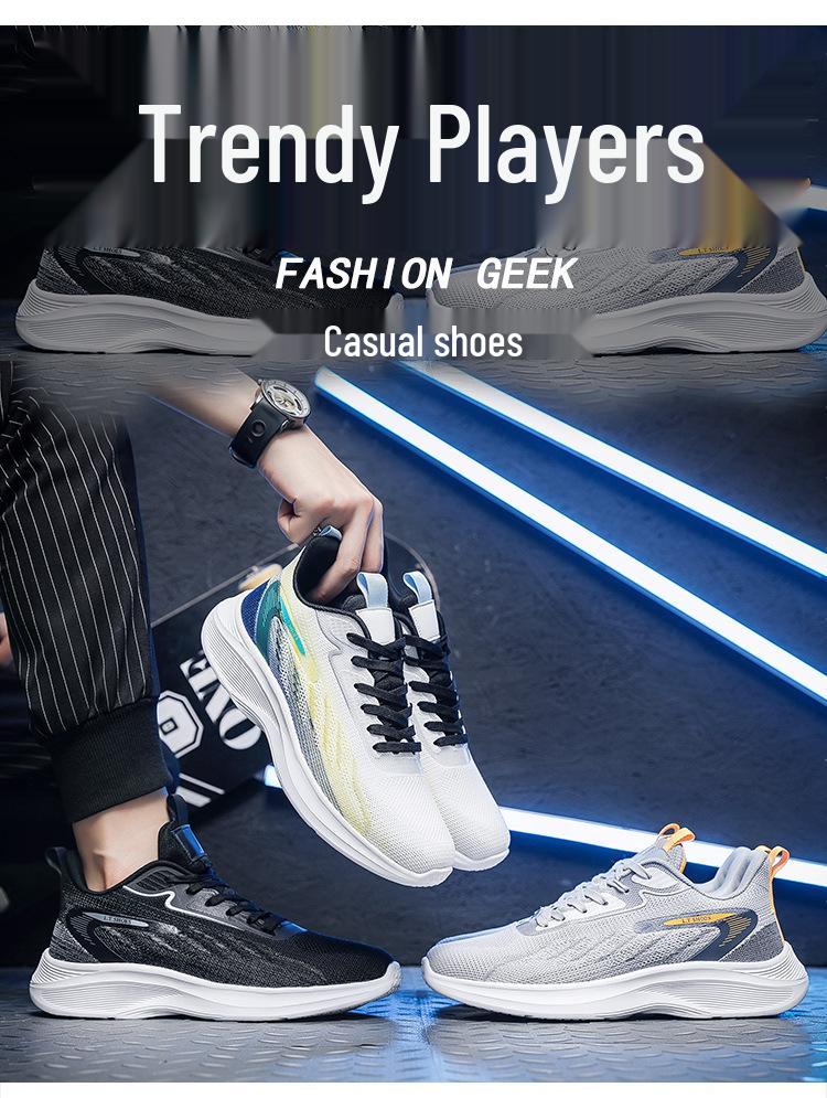 Spring-Summer Men's Plus Size Shock-Absorbing Running Shoes - Super Light and Casual