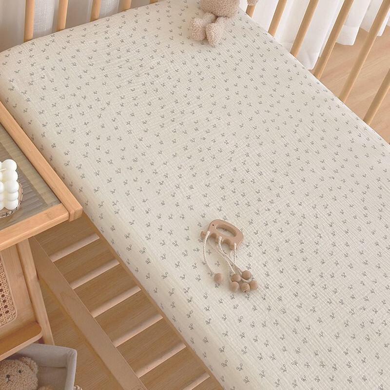 UKKNZZ Washed Cotton Baby Crib Mattress Protector