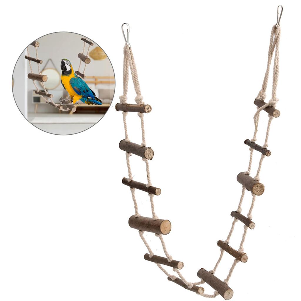 Pet Hamster Soft Long Climbing Rope Ladder Parrot Squirrel Suspension Bridge for Birds Toy