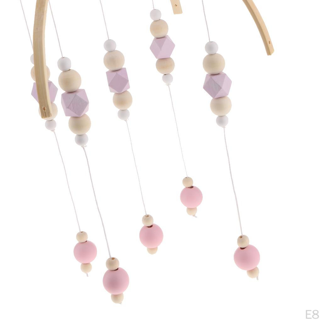 Baby Kids Crib Mobile Bed Bell Toys Wooden Wind Chimes Hanging Room Decor