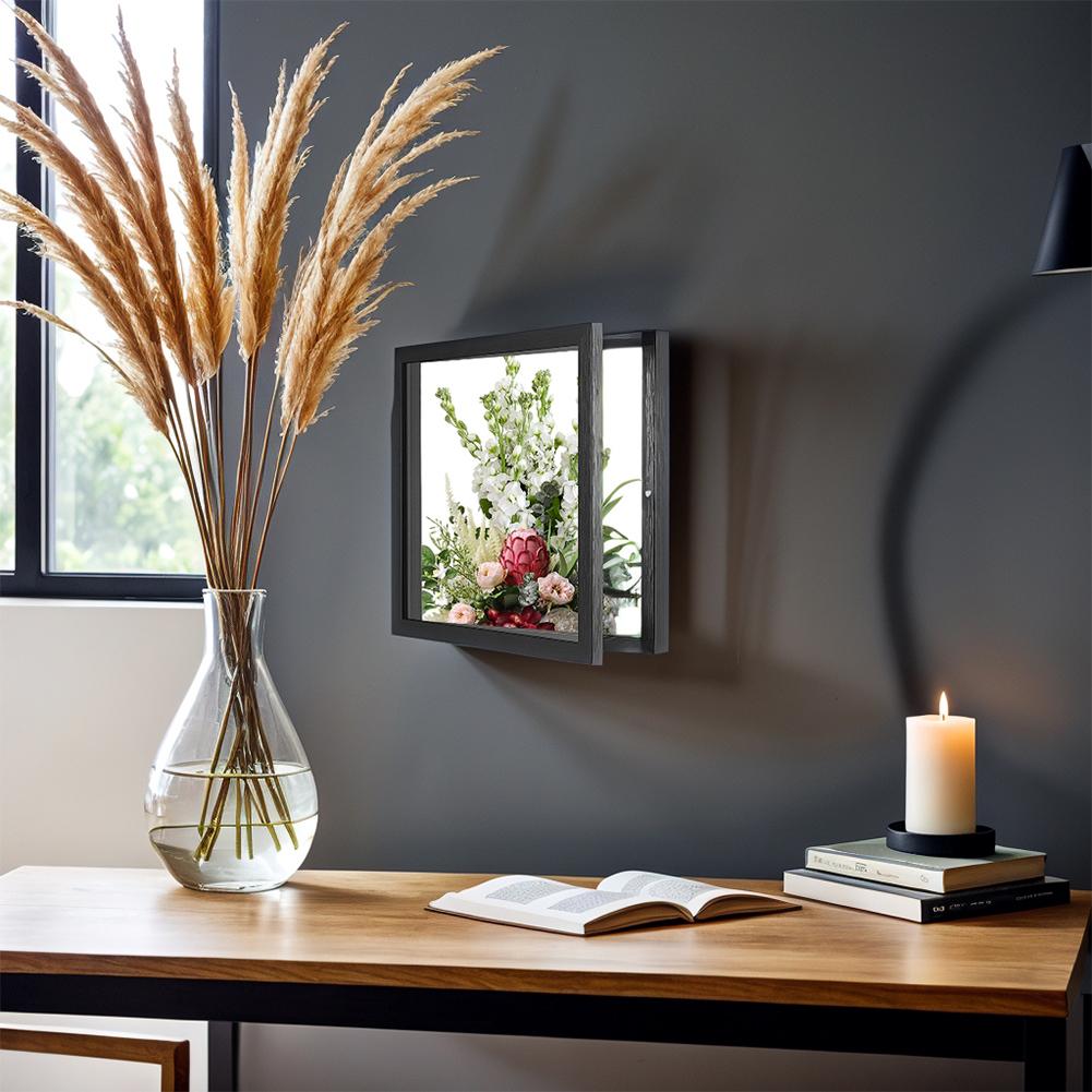 Dřevěný rám na dresy Vitrína na trička 13x13/14x18 palců Stínová krabička Rám stínové krabičky na dresy Suvenýry