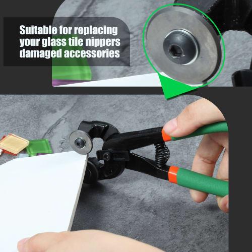 LEONTOOL Manual Tile Nipper Replacement Blade, Carbide Blade, Replacement for Glass Cutter, Glass Nipper, Dedicated Parts Set, Sharp Cutting Edge, Til