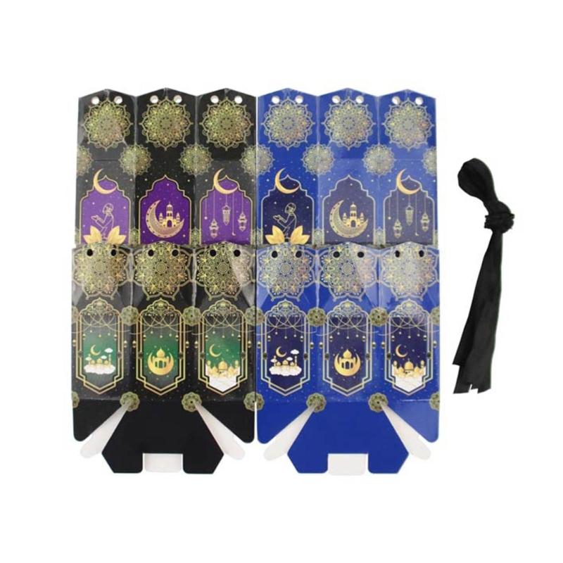 50Pieces Eid Mubaraks Candy Boxes Ramadans Cupcake Paper Muslims Goody Gift Decorations Muslims Eid Party Supplies