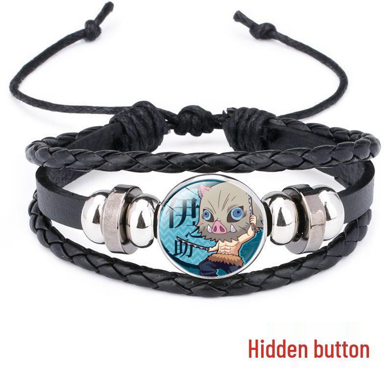 Demon Slayer Zeitjuwel Rindsleder Verstellbares Armband