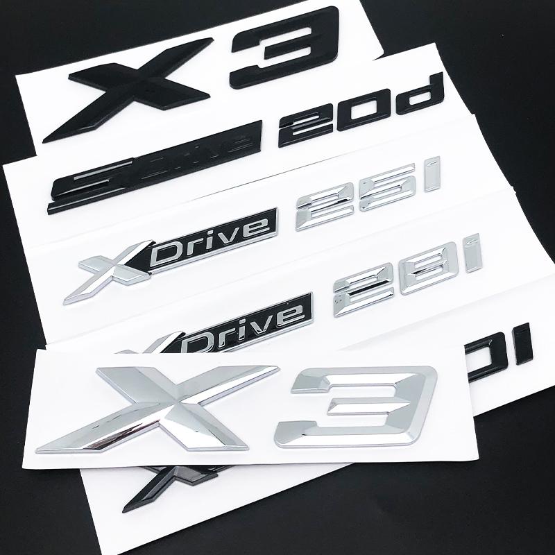 For X3 SDrive XDrive 20i 25i 28i 30i 35i 20d 25d 28d 30d 35d 3D ABS Car Rear Trunk Badge Decal Sticker Emblem Accessories