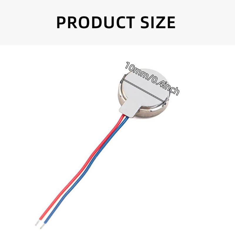 6pcs Highly Speed 1027 Flat Motor Mini Vibration Motor for DIY Projects and Health Products 11000RPM, Easy Installation