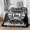 Bohse Onkelz Slogan Tedesco Teschio Ala Scudo Coperta di Flanella Banda Rock Coperta Plaid Fan Metal Camera da Letto Calda Copertura per Divano Tappetino
