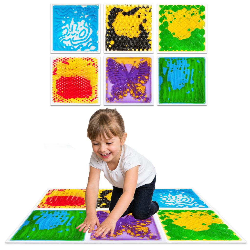 Sensory Integration Texture Sensory Liquid Floor Tiles Limb Coordination Tiles 3-12Y Concentration Improve Tiles