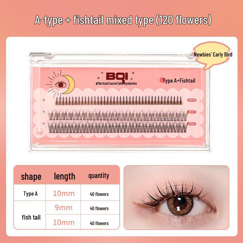 

Little Devil Thick Natural False Eyelashes - Clustered Segment Style for Easy Application