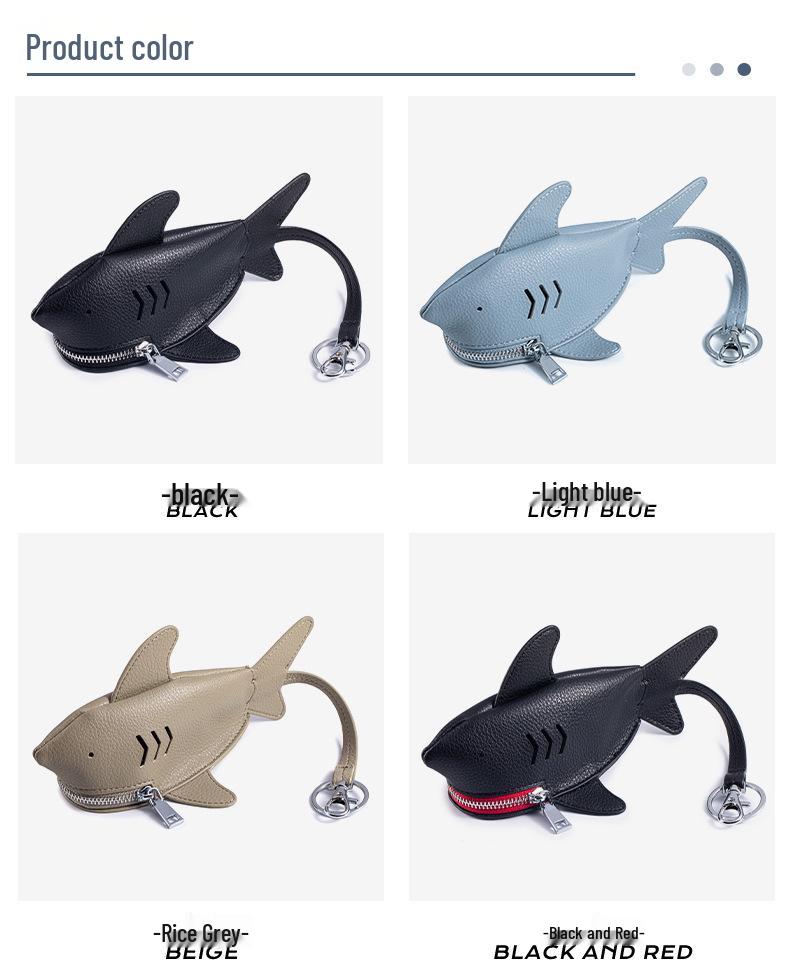 Creative Leather Shark Key Case & Pendant