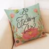 Elegant Letter Print Cotton Linen Pillow Cover For Home Car And Office Decor