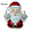 Humorvolle Weihnachtsfeier Dekoration Mittelfinger Licht, Frecher Weihnachtsmann Rentier Gebende Lampe mit LED Skurrile Geschenke für Kollegen Warmes Leuchten,