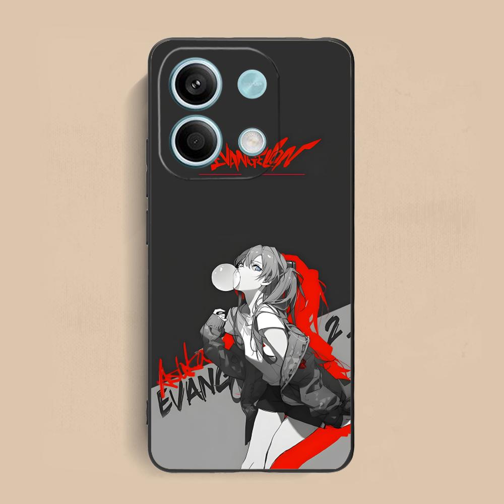 Anime EV Asuka Mobile Phone Case for Xiaomi Redmi Note 14 13 12 11 S Pro Plus 4G 5G Colorful Printing Cover Cover Pretty Luxury