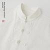 Park Shengji Men's Chinese Style Linen Shirt - Retro Tang Suit for Spring and Autumn