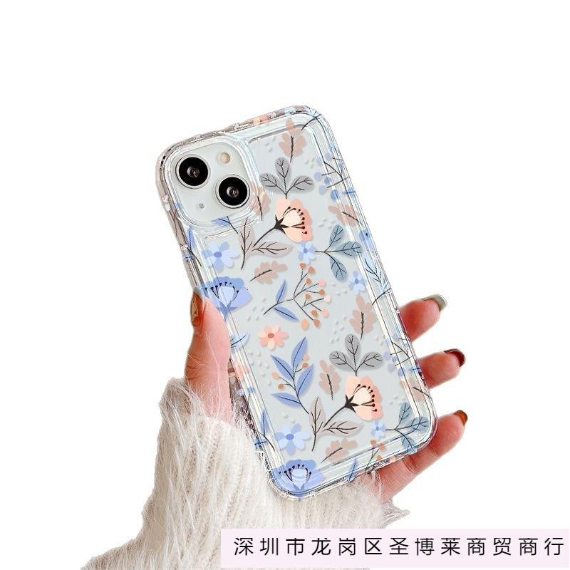 Suitable for Apple 16promax small fresh iPhone14/15/16 flower 11 simple 13Pro anti-drop 16