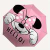 1pc Minnie Mouse Hello Automatic Folding Umbrella: Compact 8-Bone Design Cartoon Outdoor Travel Companion, Business Umbrella, Christmas Vale