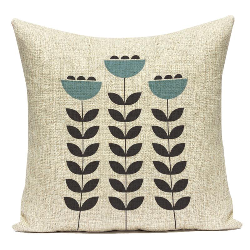 Geometry Animal Plants Cushion Cover Decorative Sofa Seat Home Office Decor Pillow Covers Bear Bird Pattern Throw Pillow Cases