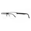 Semi Rimless Rectangle Black Smartbuy Collection Tim 982 Fashion Unisex Eyeglasses