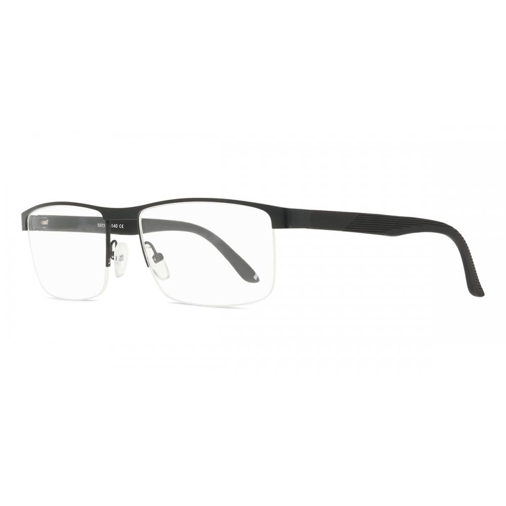 Semi Rimless Rectangle Black Smartbuy Collection Tim 982 Fashion Unisex Eyeglasses