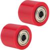 2Pcs 8mm Chain Tensioner Guide Wheel, Drive Pulley Roller for Motorcycle | Pre-installed 608Z Bearings, No Assembly Needed. Rubber + Steel
