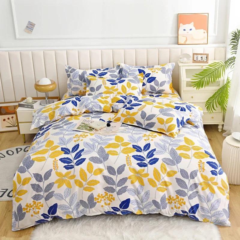 Comforter Romantic Peony Floral Reversible Shabby Flower Comforter With 2 Vintage Farmhouse Bedding Set