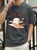 What The Cat With A Knife Printing TShirt Women Cotton Summer Short Sleeve Tees Comfortable Loose ONeck Tops Casual Clothes