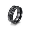 Anti-Angst Entspannender Mann Band Ring Römische Ziffern Titanstahl Drehbare Kette Multifunktion Fidget Spinner Ringe Ring