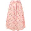 Sancai 100% Baumwolle Floral Print High-Waist A-Linie Midi-Rock