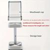 2-in-1 Toothbrush Holder with Detachable Mouthwash Cup, Anti-Skid Base, Family Bathroom Organizer (21.5×8.4×8.4cm)