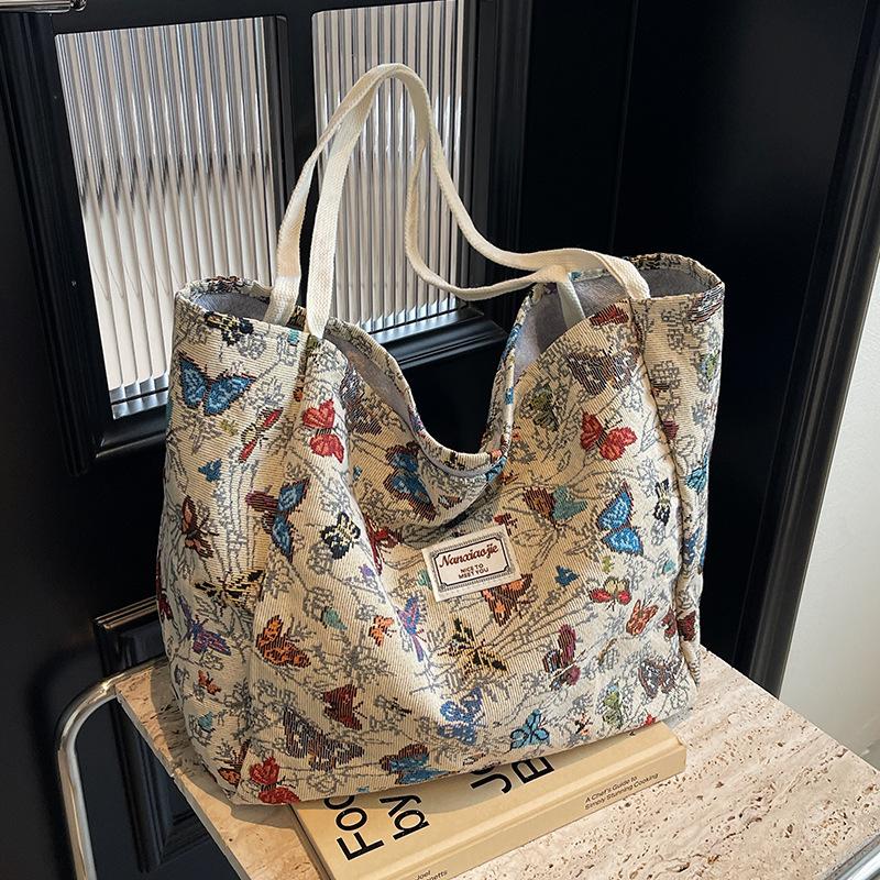 Velkokapacitní nákupní taška pro ženy, módní všestranná plátěná taška pro ženy, módní dojíždějící nákupní taška přes jedno rameno