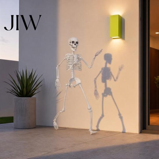 Poseable Halloween Prop 3ft Life Size Skeleton, Full Body Posable Plastic Skeleton Prop, Realistic Movable Joint Human Bones Model for Yard Patio Lawn