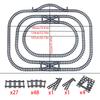 Train Track Railroad Accessory Parts - City Series Train Track System with Railroad Crossing, Fits For with Major Brand Trains In Buildin