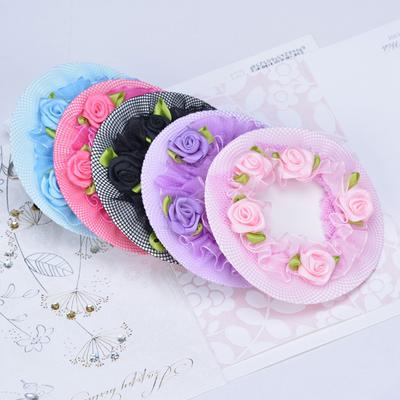 1 pieza Kawaii Banda para el cabello Encaje Moño Redecillas Cubre pelo Red para el cabello Flor Lindo Reutilizable Niñas de ballet