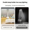 Foldable dual head LED eye protection study desk lamp