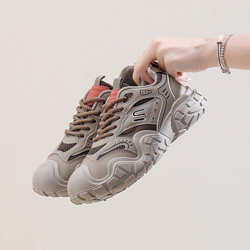 Ins Korean Version of the New Dad Shoes for Women 2025 Spring Student Running Sports Thick-soled Heightening Casual Shoes