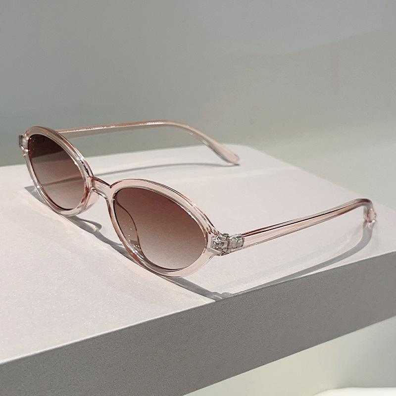 Retro oval sunglasses new high-end fashion small face small frame leopard print trendy sunglasses