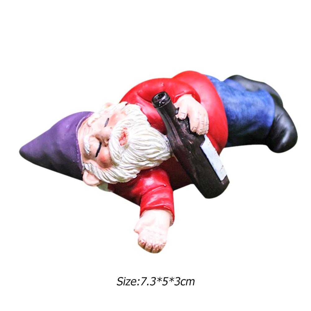 Mini Legrační skřítci Víla Zahradní slavnost Opilí skřítci Trpasličí socha Miniatura Nádvoří Krajina Květináč Ozdoby Figurka