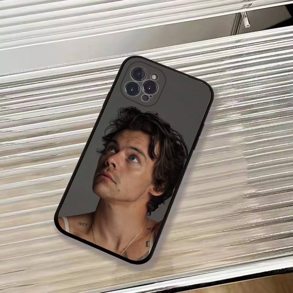 H-HaRRy Music S-Styles Phone Case For iPhone 17,16,15,14,13,12,11 Plus,Pro Max,XS,Soft Black Cover