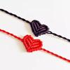 Handmade Red Heart Shaped Bracelet Couple Best Friend Red Rope Woven Unisex Love Symbol Travel Souvenir Gift Fashion Design