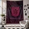 Custom Tapestry Wall Hanging, Aston Villa Personalized Name Text Home Wall Decor