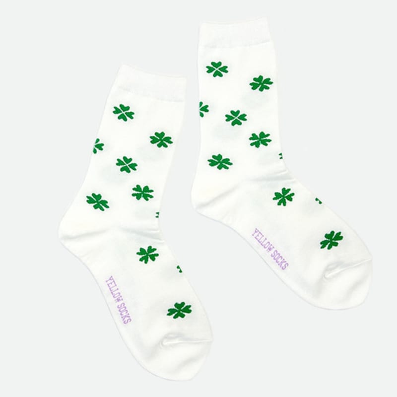 YELLOWSOCKS CLOVER WHITE